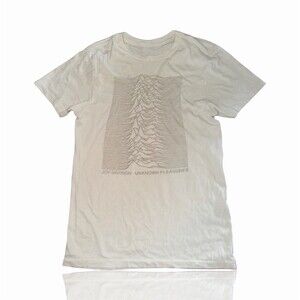 Joy Division Unknown Pleasures T-Shirt Unisex (Heavy Wear) White Graphic Short